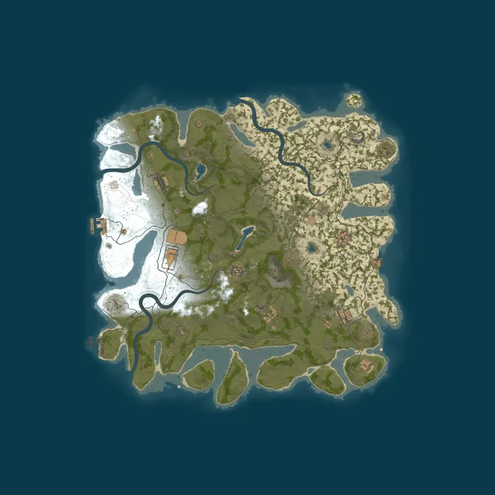 Map of 10/23 RustyRemains 20x Solo/Duo/Trio Loot+/Shop/Kit Frontline