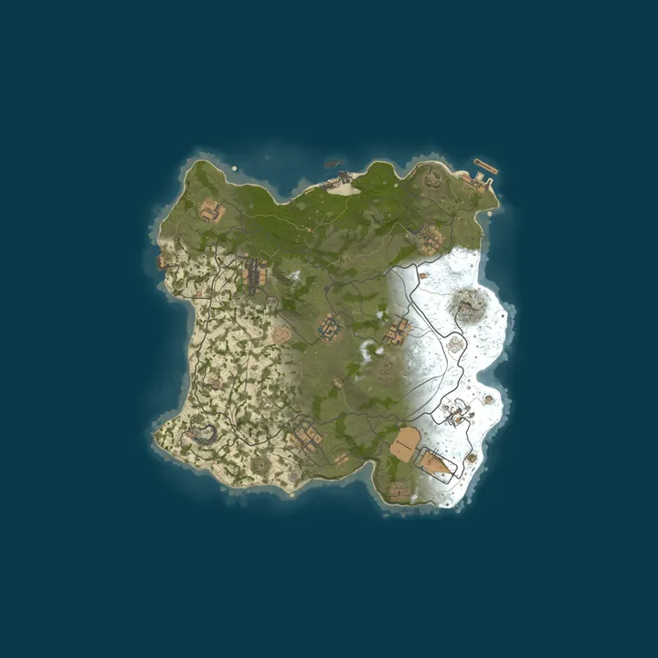 Map of Launch Your Private Rust Wipe Instantly - No Setup