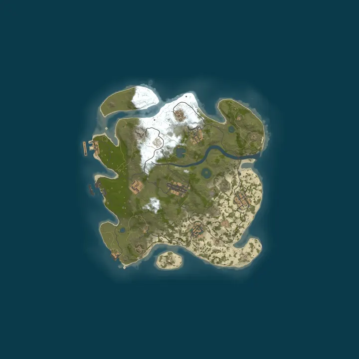 Map of TITAN RUST | U.S |Solo/Duo/Trio/Quad/Max8|