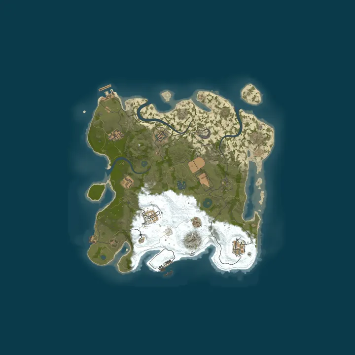 Map of A Shockbyte Rust Server