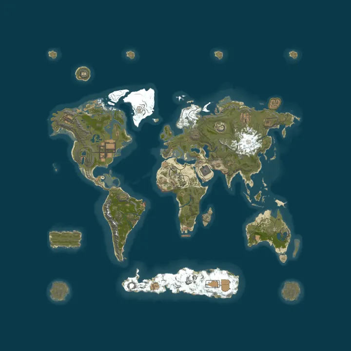Map of Hex EU 1x PVE | Skills | Jetpack | Quests | Raid Bases