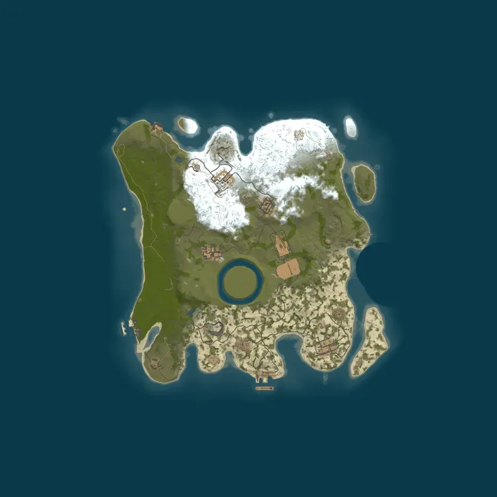 Map of MAGMA RUST X1000 | MAX 3 | CUSTOM BARREN | FARM ISLAND | FPS+ |