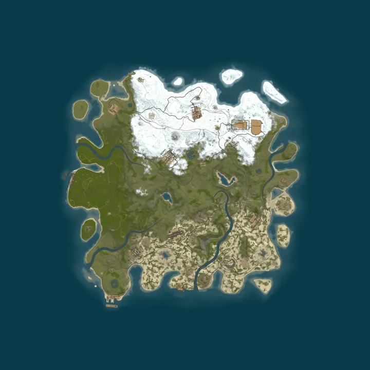 Map of PerfectRustServer|RU| X2-X3 PVE
