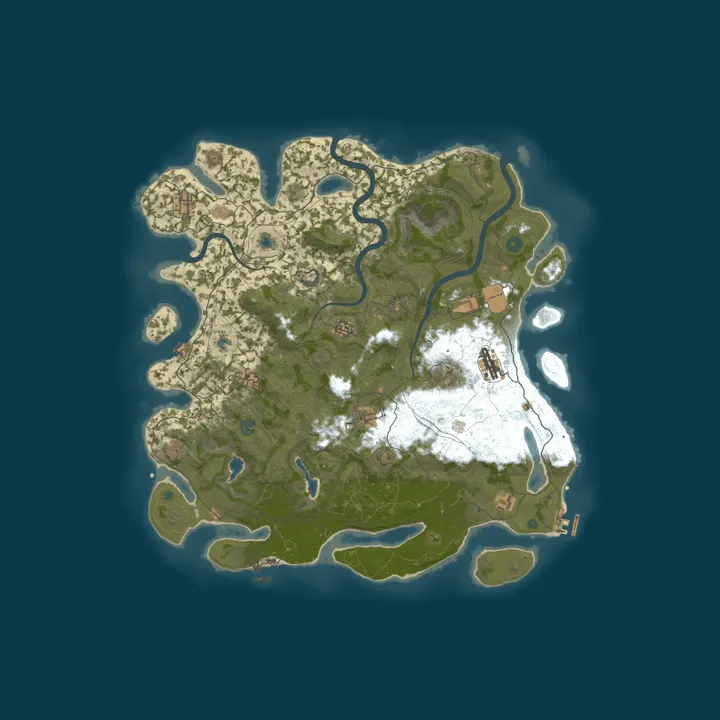 Map of Rust Empires - Roleplay/RP friendly, Cities, PVE, No KOS outsid