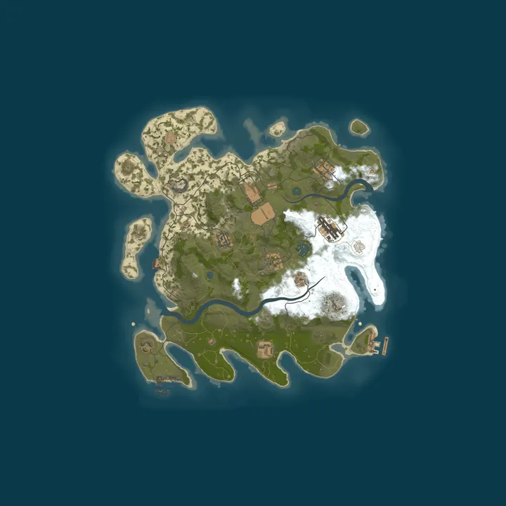 Map of RUST BUSH | 2X | SOLO ONLY