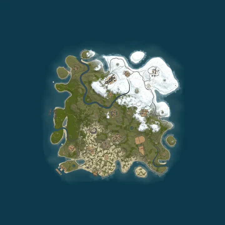Map of TOG Rust |3x Modded|Stack Sizes|Raidable Bases|Airfield Events|