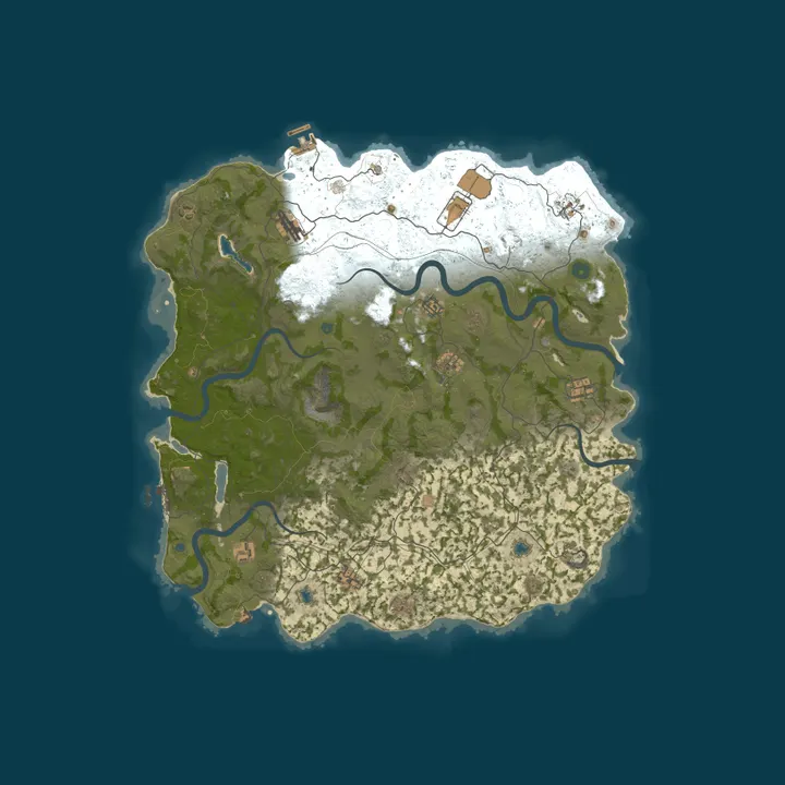 Map of RustYard 2x | Solo/Duo/Trio