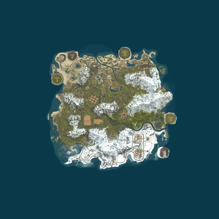Map of [US]HighMiles|2x|ZOMBIES|PVP ZONES